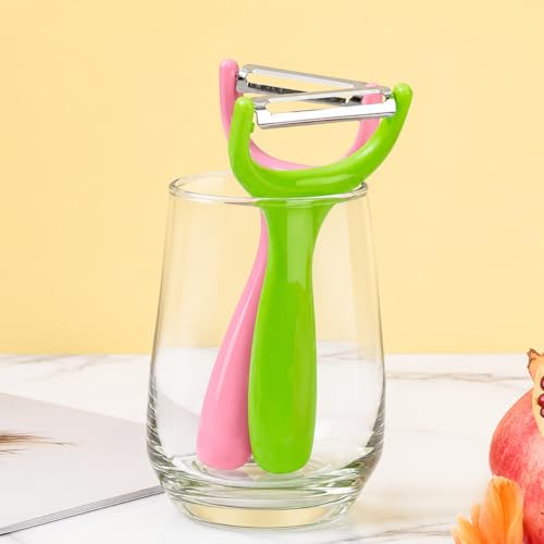 Image of Zapsol Multipurpose Vegetable Peeler Set of 2 | Professional Double Edge Fruit & Potato Peeler for Carrot, Cabbage, Cucumber & Kitchen Slicer Shredder Tool (Parrot Green)