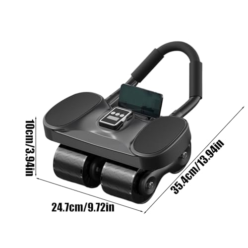 Ab Wheel Roller | Stille Indoor Core Strengthener | Automatische Rebound Tellende Ab Roller voor Appartement Thuis Kamer Achtertuin Sport Reizen Beginner Vrouwen Mannen - Afbeelding 6