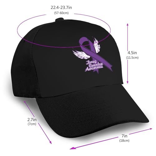 I Wear Purple for Drug Overdose Awareness Unisex Classic Adjustable Curved Brim Baseball Cap, Trucker Hat2