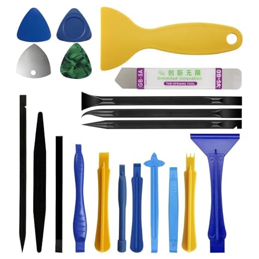 WOLMIK Juego de herramientas de apertura para reparación de teléfonos móviles, 20 unidades, 0,1 mm, pantalla LCD curvada, herramienta de palanca, metal duradero, plástico antiestático, herramienta de