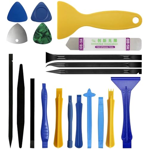 WOLMIK Juego de herramientas de apertura para reparación de teléfonos móviles, 20 unidades, 0,1 mm, pantalla LCD curvada, herramienta de palanca, metal duradero, plástico antiestático, herramienta de