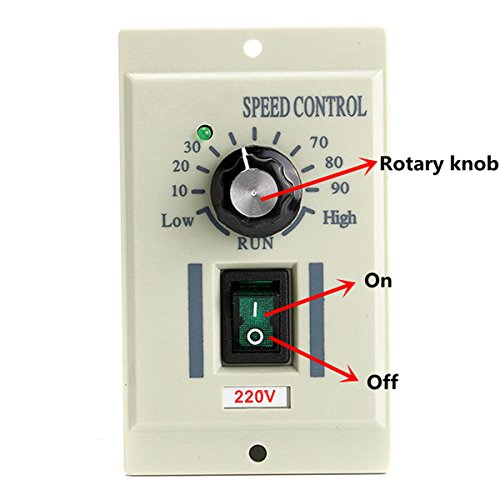 EsportsMJJ Regulator prędkości 220 V Ac do silnika 400 W wyjście DC 0-220 V