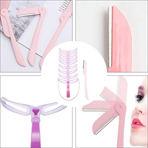 Lurrose Kit de molde de sobrancelha modelo de sobrancelha para estêncil de sobrancelha, kit de cuida