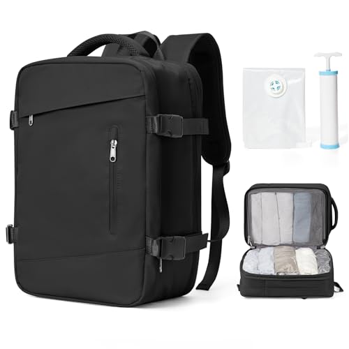 Sac à dos sous vide 40x20x25 bagage cabine Ryanair homme femme noir