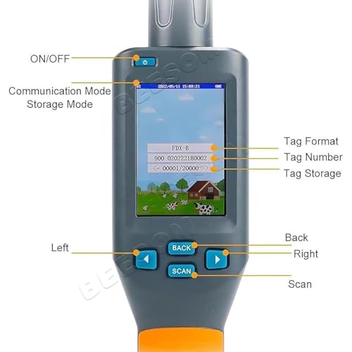 Scanner d'identification RFID universel double fréquence pour contrôle d'animaux