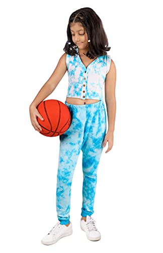 DChica Girls Thermal Set – Assorted Color Cut Sleeve Top & Bottom, Warm Winter Thermal Wear, Soft Fabric Clothing for Kids