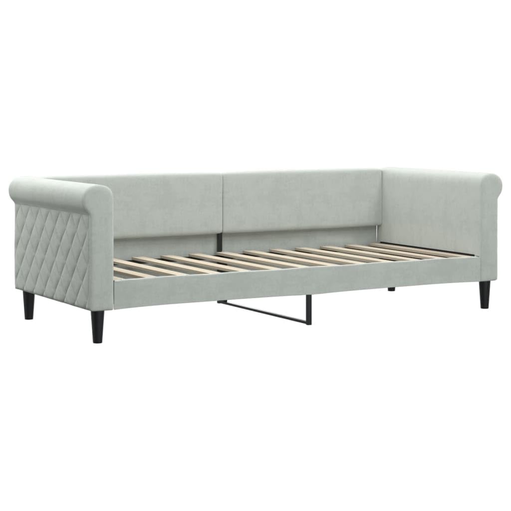 Aksamitny rozkładany 2 w 1 do salonu i sypialni 80x200 cm szary
