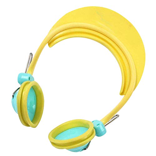 AGM65 赤ちゃん ベビー イヤーキャップ 耳に水が入らない 守る 入浴 沐浴 1か月 ~ 12カ月 のお子様に (きいろ・水色)