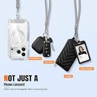 Polislime for Phone Lanyard,Anti Theft Travel Essential,Black+Gray — image 6