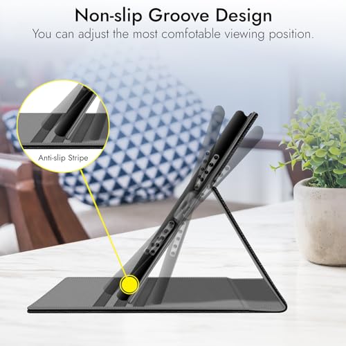 Image of Robustrion for Samsung Galaxy Tab A11 8.7 inch & A9 8.7 inch Cover Case, Deer Flip Cover Case for Samsung Tab A11 Tablet Cover 8.7 inch [Auto Sleep Wake Support] - Black