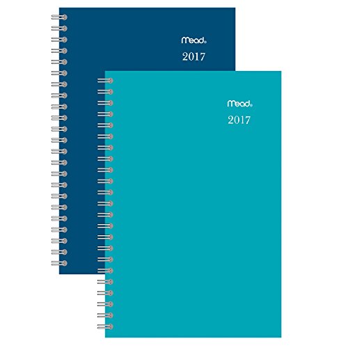 Mead Weekly / Monthly Planner / Appointment Book 2017, 5-1/2 x 8-1/2", Color Selected For You May Vary (TLD385-10)