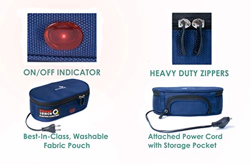 Image of Ecoline Power Lunch Q2, Electric Lunch Box,Capacity 800ml,(2 Containers 400ml) Blue