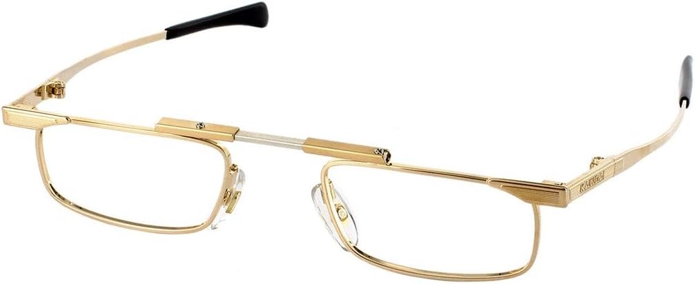 SlimFold Reading Glasses by Kanda of Japan Model 1 Color Gold Strength +2.50