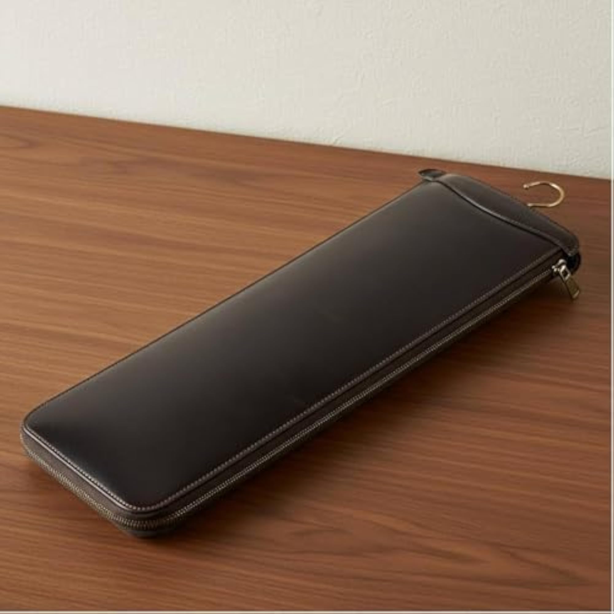 Leather Tie Travel Case Hook Design, Necktie Storage Box