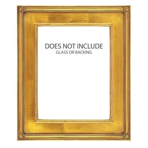 Creative Mark Plein Air Museum Collection De Stijl Open Back Art Frame - 8x10 Gold - Art Deco Style Wood Composition Hand-Leafed Museum-Quality Closed-Corner | Does Not Include Glass or Backing