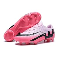 Generisch Football Boots Boys Low Top Spikes Professional Football Shoes Kids Athletics Training Shoes Girls Football Shoes Sports Shoes, pink, 2 UK