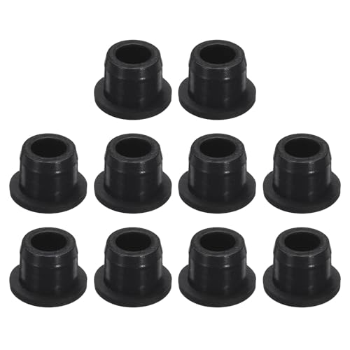 Image of uxcell 10 Pcs Black Plug Holes, Waterproof Rubber Button Plug for 13mm / 0.51 inch Hole
