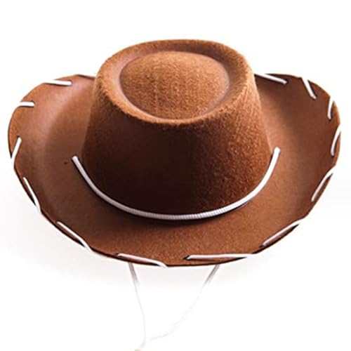Recopilación de Vaqueros para Niño Top 5. 43 Ckuakiwu Sombrero de Vaquero para niños, Sombrero de Vaquero para niños con Cuerda, Tema Occidental de Cosplay Accesorio de Vestuario para niños niñas para niños (marrón)