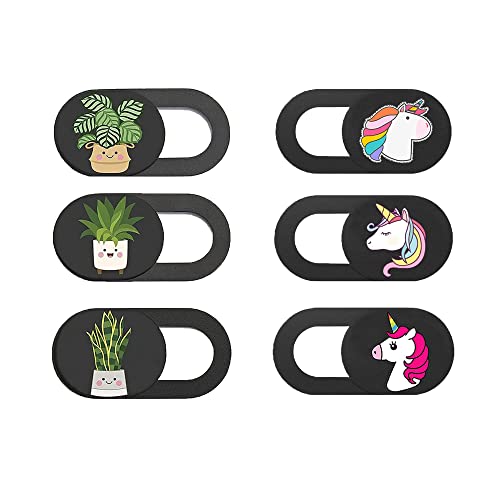 Tapa Webcam Tapa de Cámara Portátil Deslizante 6 Pack Cubierta Webcam Protector de Cámara Negro para Portátil para Cámara Web de Portátil Ordenador Smartphone Tablets Protege tu Privacidad y Seguridad Cover