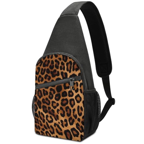 Sac bandoulière léopard en tissu Oxford imperméable pour homme et femme