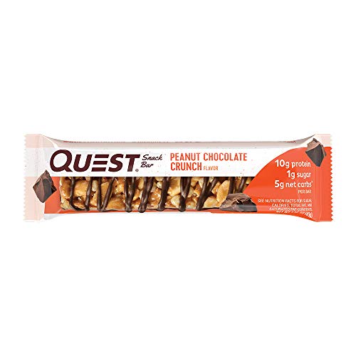 Quest Nutrition Peanut Chocolate Crunch Snack Bar, High Protein, Low Carb, Gluten Free