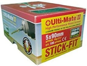 Ulti-Mate 2 Super High Performance Wood Screw with Stick Fit (Including High Quality Stick Fit Bit) Anti Rust, One Hand Driving, State of The Art Pozisquare, Anti-Camout Recess (5.0 x 90mm (100)) - Image 3