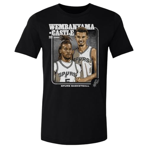 500 LEVEL Victor Wembanyama & Stephon Castle San Antonio Spurs Step Brothers Shirt (Black Large)