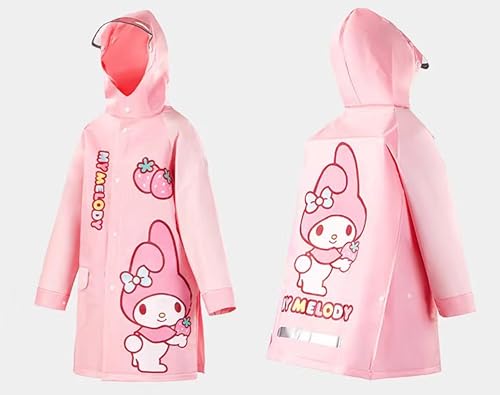 Melody & Strawberry Hooded Rain Coat Jacket Poncho Outwear for Girls Kids Children2