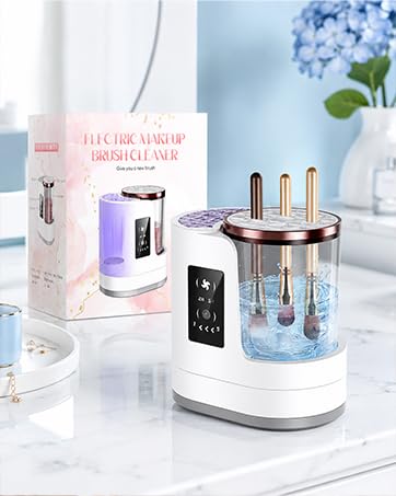 Electric Makeup Brush Cleaner and Dryer Machine 3-in-1 Automatic Deep Cleaning Tool