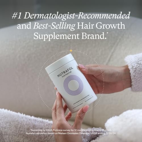 Image of Nutrafol Postpartum Hair Growth Supplements, Clinically Tested for Visibly Thicker Hair and Less Shedding, Breastfeeding-friendly
