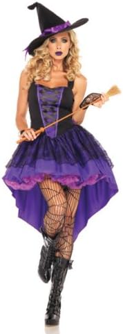 Leg Avenue Women's Broomstick Babe Dress With Lace Overlay Skirt ...