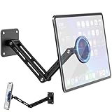 CloudValley Supporto Tablet Muro, Design telescopico in lega di alluminio, Regolabile a 360° su più angoli, Adatto per iPad Pro/Air/Mini da 4,7 a 13 pollici, Galaxy Tab, telefoni e tablet