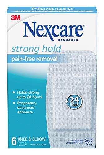 Nexcare Sensitive Skin Bandages for Knee and Elbow, Pain-Free Removal, 6 Count - //coolthings.us