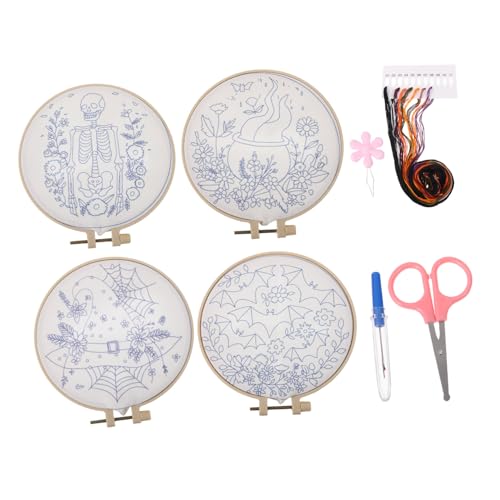 Kit broderie Halloween débutant toile imprimée pour réussir facilement