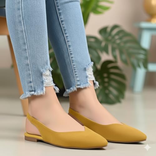 Image of Attractive Shine Flat Bellies For Women & Girls Belly Fashionable & Sandal Gorgeous Women Flats Women's & Girls flat Sandals Stylish and Fashionable| Stylish & Trending Slide Sandals Casual Wear.