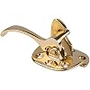 Cast Brass Offset Right Ice Box Door Lever Latch and Catch | Ice Box, Table, Antique Cabinet Door, Vintage Kitchen Cupboard Reproduction Hardware | UA-125-ILPB