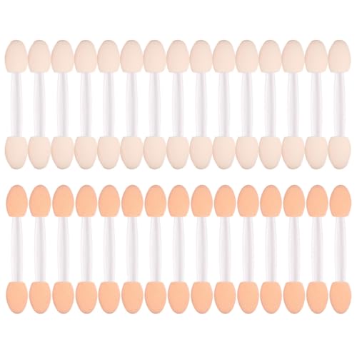 Baluue Eyeshadow Alicators Dual Sponge Brush Kit 30pcs Makeup Brushes for Women Soft Tips Travel Size for Occasions