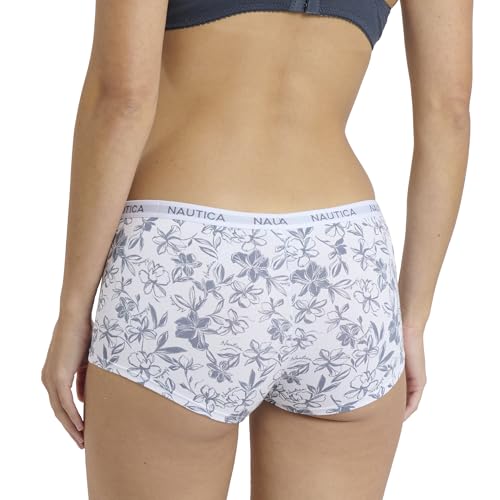 Image of Nautica Women's Cotton Boyshort Underwear Set, 5-Pack
