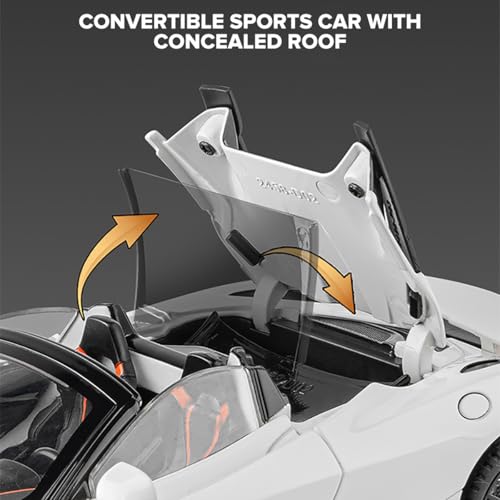 Image of Magicwand 1:24 Scale Die-Cast McLLaren 720S【Large】【Convertible】【Random Color】 with 4 Openable Doors Working Steering,Lights & Music【Pack of 1】