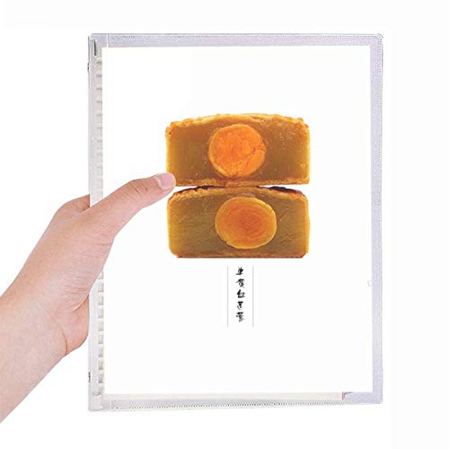 Carnet de notes à spirales rechargeables Lotus Moon Cake, l'élégance du Mi-Automne
