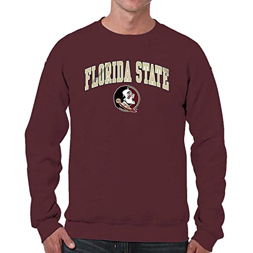 Image of NCAA College Sweatshirt Fleece Crewneck Pullover for Men and Women | Officially licensed NCAA college gameday crewneck pullover - 9 oz fleece lined sweatshirt with arch and logo design