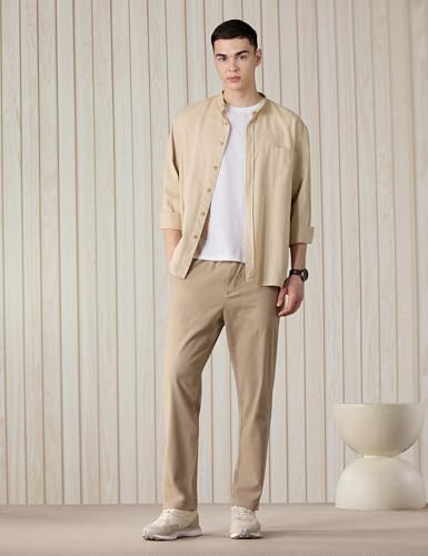 Image of Amazon Brand - Symbol Men Relaxed Casual Trouser (Fully Elasticated Waistband | 100% Cotton | Pants)