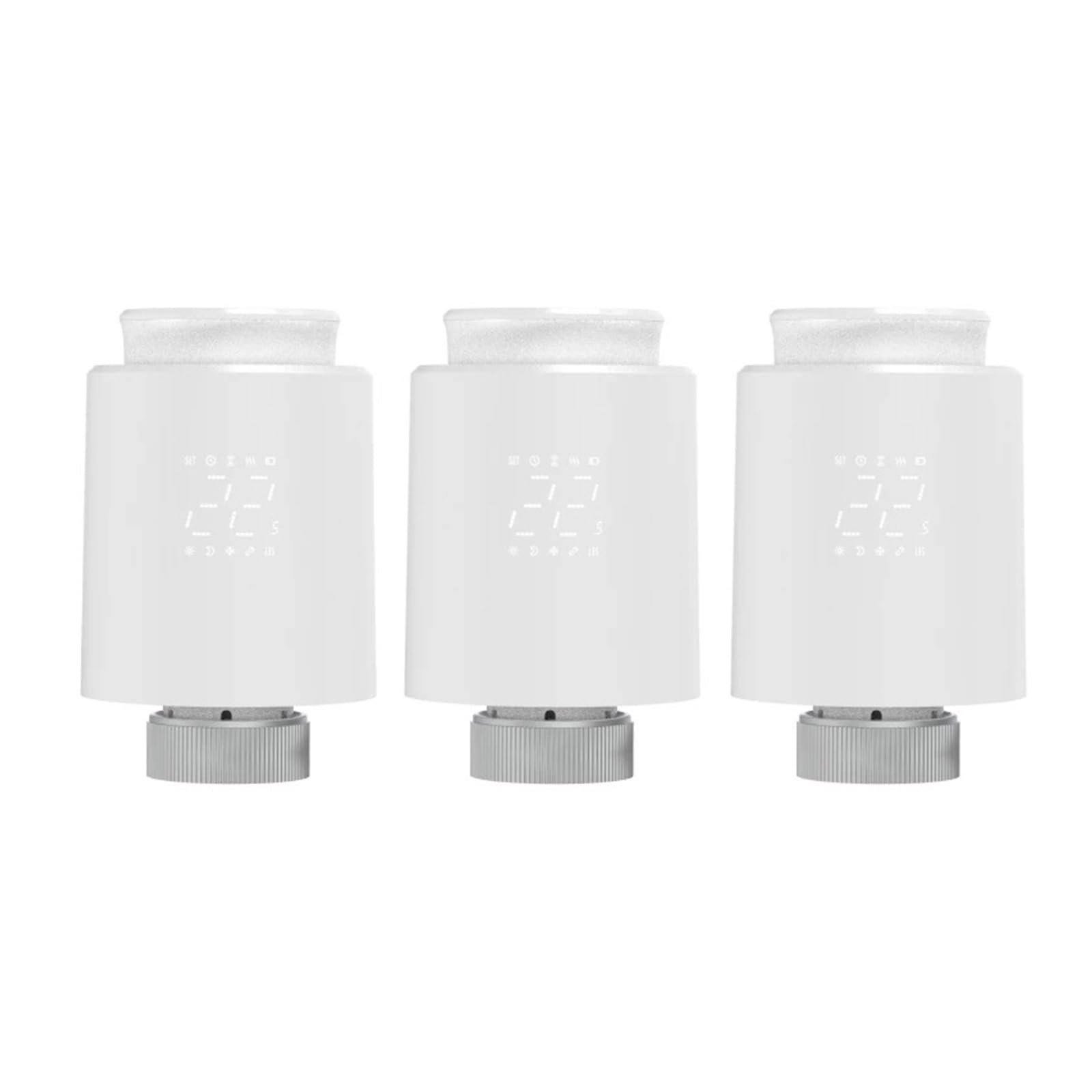 Smart Tuya Wifi/ZigBee3.0 Radiator Actuator TRV Programmable Thermostatic App Remote Temperature Controller(Wi-Fi 3PCS)