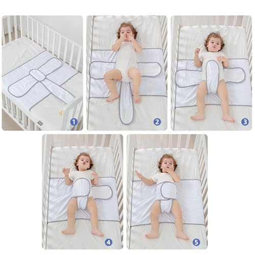 Image of Anti Rolled Over Belly Band Fixed Swaddles Blanket Cotton Detachable Multifunctional Soothe Anti Falling Anti Rolled Over Belly Band for Sleep