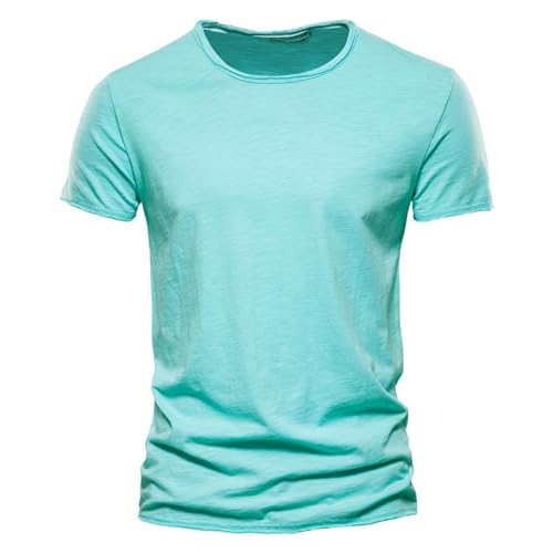 Camiseta para Hombre Camisetas de compresión Corte Regular cómoda y Absorbente Corre Tops Manga Corta Algodón Calle Gimnasio Entrenamiento atlético