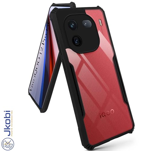 Image of Jkobi Back Cover Case for Vivo iQOO 12 Pro (Shockproof with Polycarbonate Clear Panel | Professional Black)
