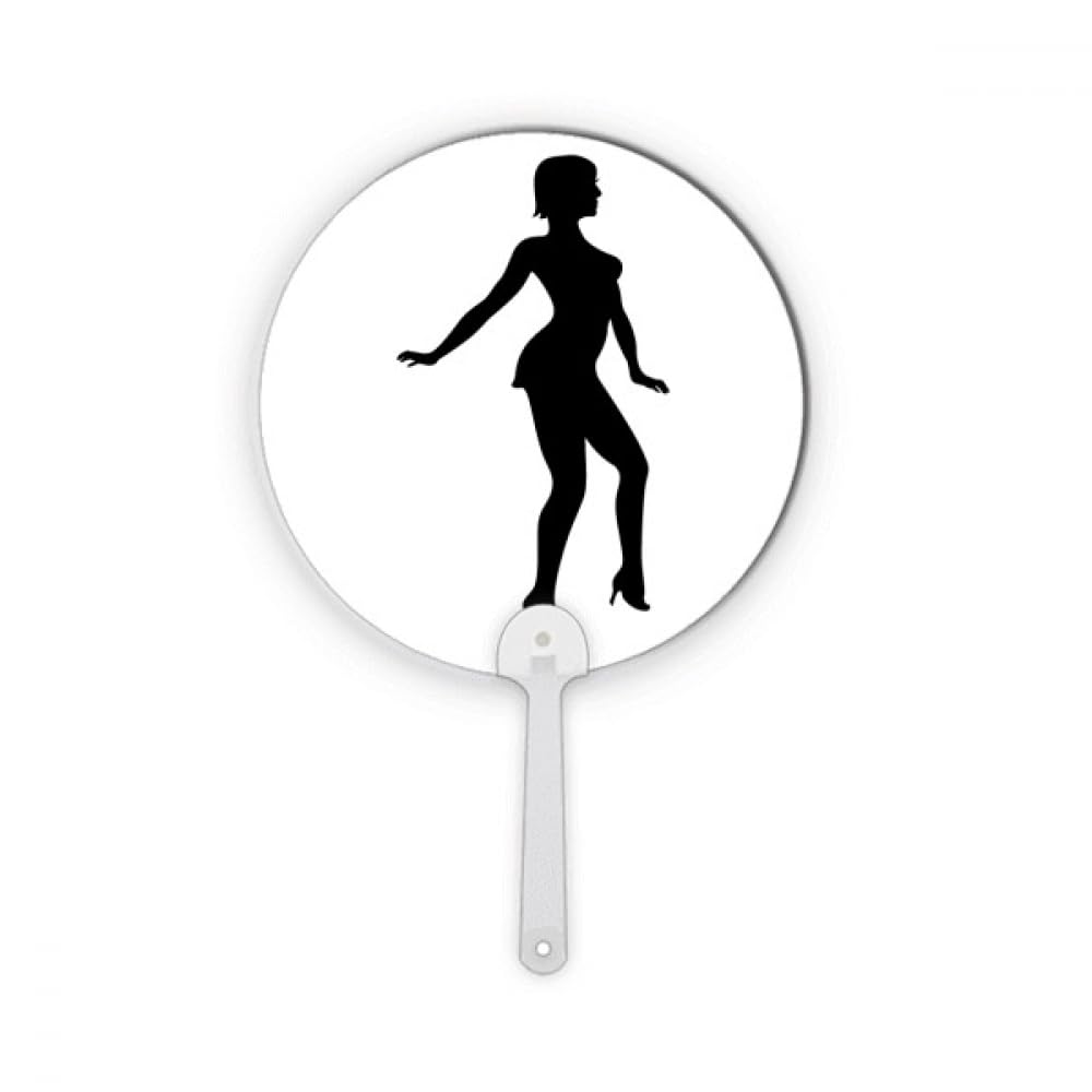 Fan portable plastique rond Hot Woman pour rester au frais en terrasse et décorer la maison