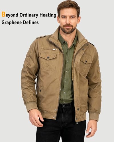 Image of Wulcea Graphene Heated Jacket for Men 12V Fast Charge 18400mAh Large Capacity