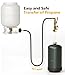 Propane Refill Adapter for 1 lb. Tanks, 3FT Hose with Pressure Gauge & Valve, Heavy-Duty Brass, QCC1/Type1 Connector, Safe Refilling from 20lb Cylinder for Camping
