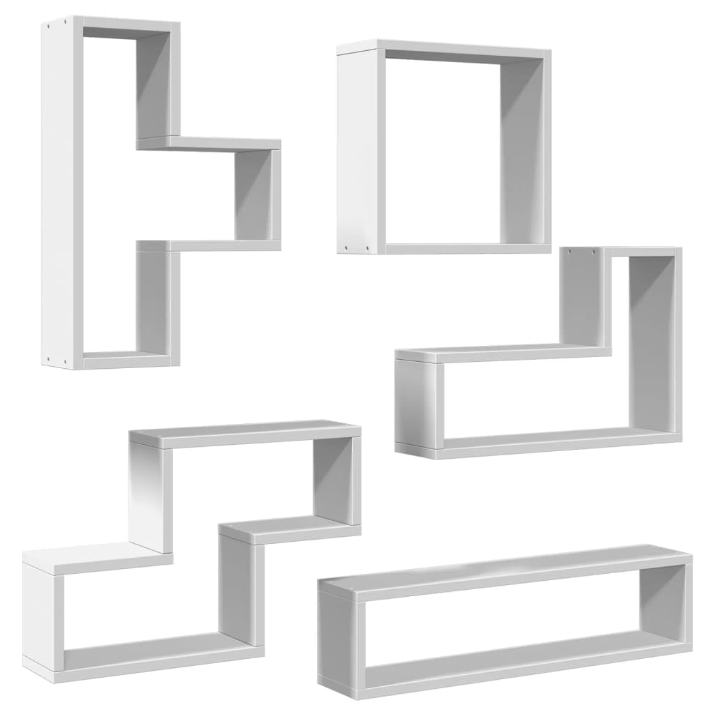 Estantería de pared 96 x 12 x 64 cm de material de madera, estante flotante blanco para montaje en pared, moderno estante de pared para salón, dormitorio y oficina, estable con capacidad de